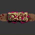 Tasty Orange Popsicle with Yellow Frosting and Pink Sprinkles on Decorative Wooden Stick