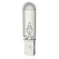 White Classic Wall Sconces with Carved Details and Decorative Frame Mounted on Wall