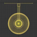 Modern White Cylindrical Wall Lamp with Gold Metal Base on Gray Wall