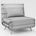 Nordic Single Sofa Single Chair 3d model