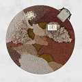 Modern Round Carpet 3d model