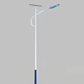 Solar Powered Outdoor Street Lights With Curved Arm And Solar Panel Design