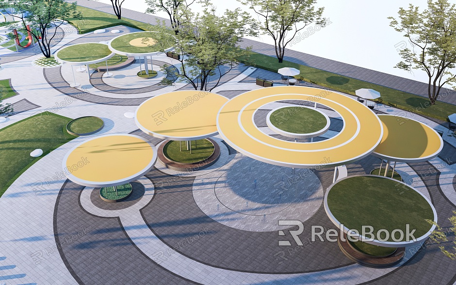 Park Landscape Pocket Park Landscape Sketch Landscape Structure Landscape Seat model