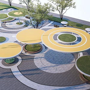 Park Landscape Pocket Park Landscape Sketch Landscape Structure Landscape Seat 3d model