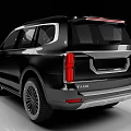 Black SUV Car Exterior Design In Studio Lighting