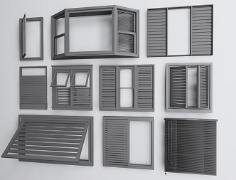 Modern blinds 3d model