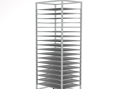Metal Multi Layer Rack With Wheels For Baking Sheet Cooling Storage 3d model