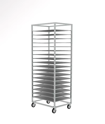 Metal Multi Layer Rack With Wheels For Baking Sheet Cooling Storage 3d model