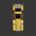 Vintage Yellow Convertible Car With Chrome Accents Whitewall Tires And Retro Design