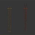 Metal Ladders With Various Sizes Designs And Colors On White Background