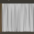 Modern White Sheer Curtains With Brown Side Panels In Bright Room With Scenic View