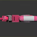 Vibrant Pink Toy Gun Featuring Heart Shaped Tip And Silver Spray Bottle