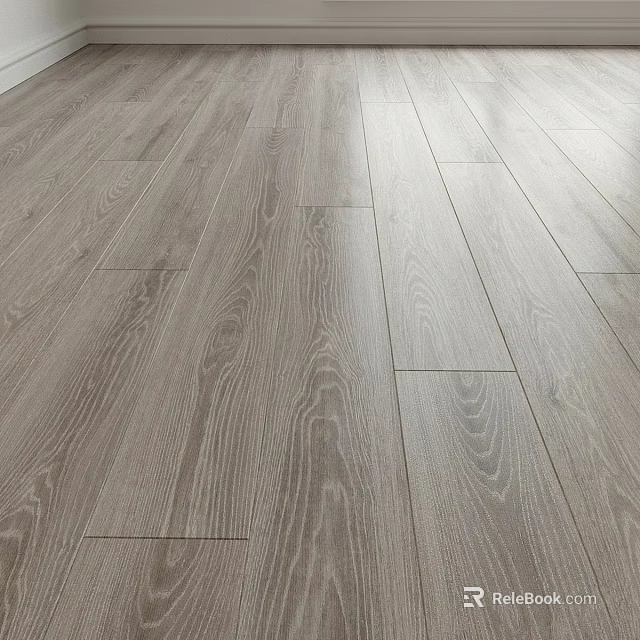 Light Gray Wooden Floor With Natural Grain Texture For Interior Design 3d model 