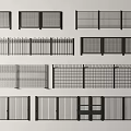 Different Types Of Metal Fences With Slatted Grid And Panel Designs