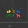Colorful Dragon And Phoenix Art Installation With Vibrant Illuminated Design And Traditional Mythical Elements