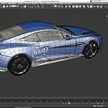 Stylish Blue Sports Car With Intel Logo And Racing Exterior Design