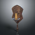 Vintage Style Decorative Wooden Carved Wall Mounted Candle Holder With Lit Candle
