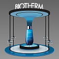 BIOTHERM Blue Serum Bottle Display Stand Design With Surrounding Small Items 3d model