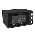 Black Microwave Oven With Glass Door Knob Controls And Modern Design For Kitchen Use