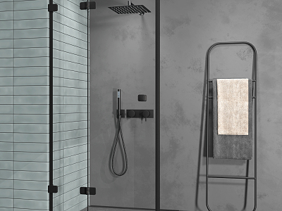 Modern shower room shower accessories combination model