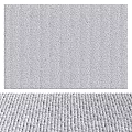 Modern Gray Square Rug Featuring Woven Vertical Stripes And Soft Textured Surface 3d model