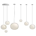 Modern White Spherical Pendant Lights With Multiple Hanging Design For Interior Decor 3d model
