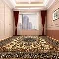 Classic Luxury Single Chair Fits Perfectly In Elegant Home Space With Vintage Carpet And Curtains
