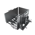Heavy Duty Industrial Steel Equipment With Roller Structure Frame And Support Brackets
