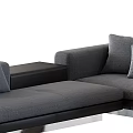 Modern Gray Sectional Sofa With Multiple Soft Cushions And Stylish Design 3d model