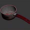 Durable Metallic Kitchen Measuring Cup With Red Handle And Measurement Markings