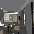 Modern Hotel Guest Room Interior With Bed Sofa Coffee Table And TV