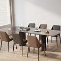 Modern table combination 3d model