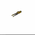 Yellow And Silver Chainsaw Power Tool With Long Cutting Chain And Handle