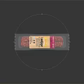 Packaged Salami Product In Transparent Plastic Wrapper With Red Meat Inside