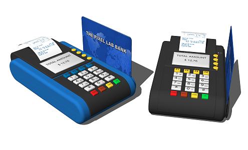 Modern credit card machine credit card machine 3d model