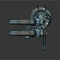 Futuristic Blue Mechanical Spider With Intricate Legs And Advanced Design Structure