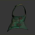 Ancient Metal Weapon Breastplate With Green And Red Rusted Surface Design