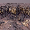 Rugged Mountain Landscape With Rocky Cliffs Sunlit Peaks And Natural Terrain Views