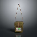Green Crossbody Bag With Brown Strap For Everyday Use Featuring Wild Nature Label