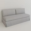 Modern Gray Fabric Sectional Sofa With Simple Design For Living Room 3d model