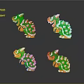 dragon turtle turtle turtle cartoon turtle snapping turtle chickpea reptile cold-blooded animal reptile 3d model