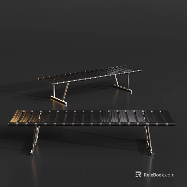 Modern Black Stools With Sleek Metal Frame And Contemporary Minimalist Design 3d model 