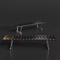 Modern Black Stools With Sleek Metal Frame And Contemporary Minimalist Design