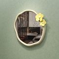 Cream Style Decorative Mirror Shaped Mirror Art Hanging Mirror Dressing Mirror Makeup Mirror Bathroom Mirror 3d model