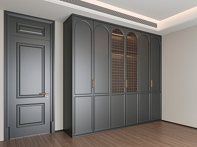 French Cream Style French Wardrobe 3d model