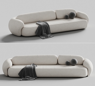 RH modern multiplayer sofa leisure sofa 3d model