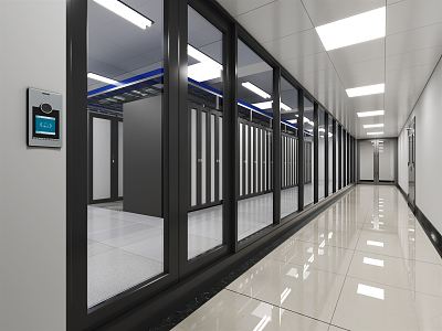 Modern aisle corridor 3d model