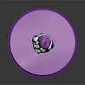 Anime Game Character With Purple Hair White Blouse Green Skirt Blue Boots On Purple Base
