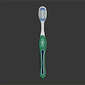 Modern Design Daily Cleaning Toothbrush With Green White Handle And Blue Green Bristles