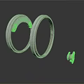 Shiny Silver Round Hoop Earring Components With Small Metal Fastener Part